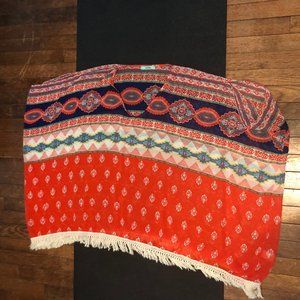 Tribal print poncho